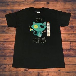 Stay Curious Skeleanimals Cute Grim Reaper Shirt Akumu Ink Horror Halloween Cat